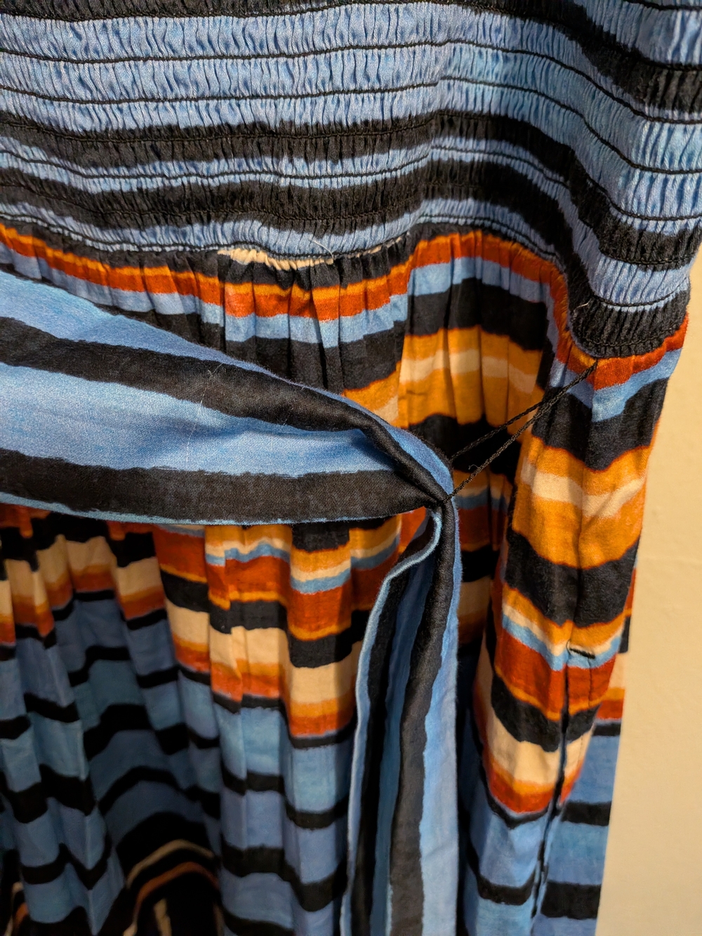 NIC+ZOE Multi-color Striped Sleeveless Maxi Dress Large Smocked Back NWT - Picture 8 of 14
